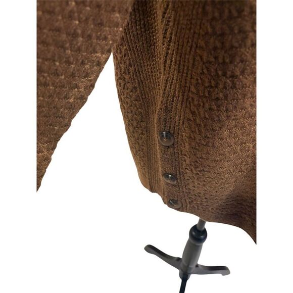 J. Jill Women's XL Brown Textured Pullover Sweater with Side Buttons NWT - Picture 4 of 9